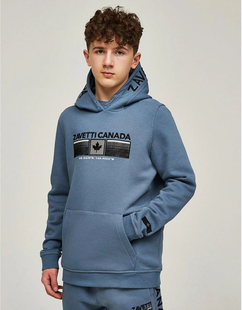 Junior Boys Ovello Oth Hoodie - Grey/blue