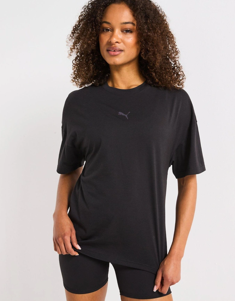 Womens Training Evolve Oversized Tee - Black