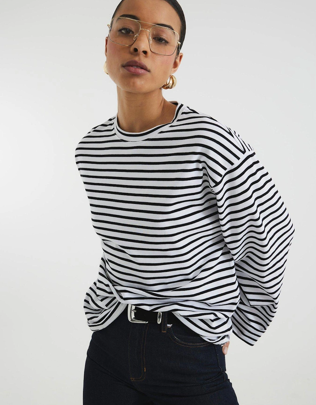 Stripe Long Sleeve Top - Black, 2 of 1