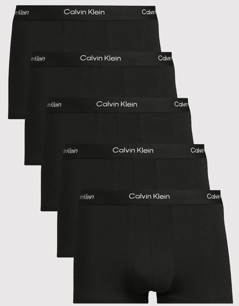 5 Pack of Icon Cotton Stretch Low Rise Trunks - Black