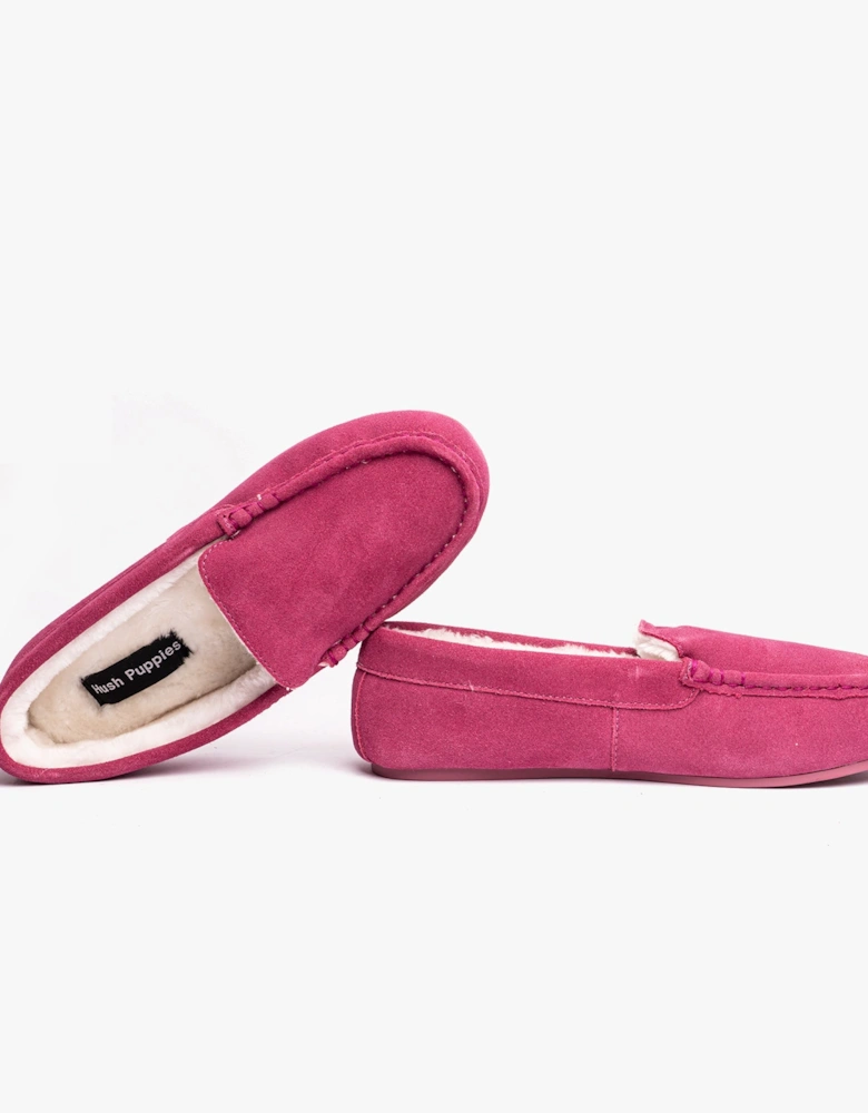 ANNIE MOCCASIN Classic Womens Slippers Pink