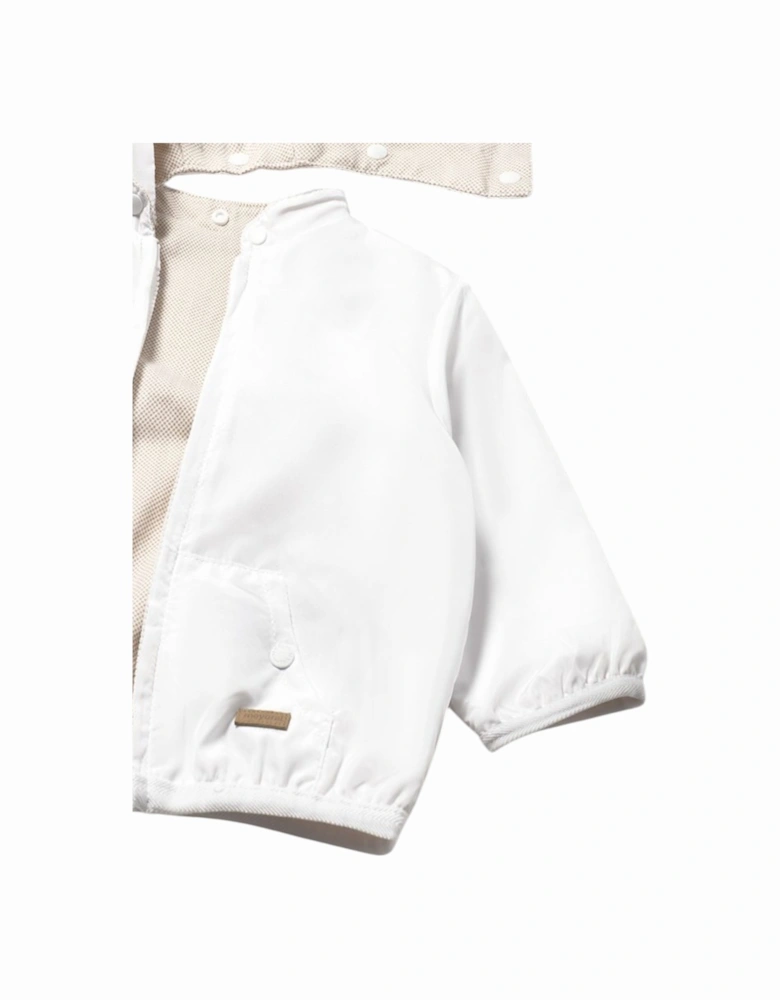 Boys White Reversible Windbreaker Jacket