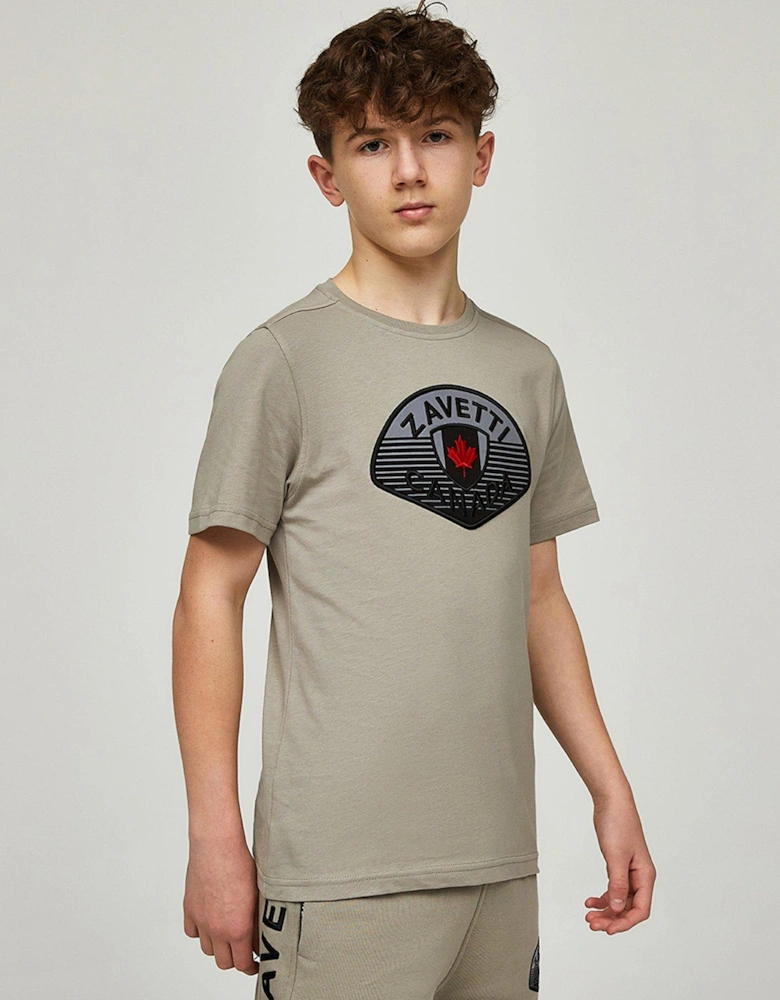 Junior Boys Botticini Reflective Short Sleeve T-shirt - Dark Grey