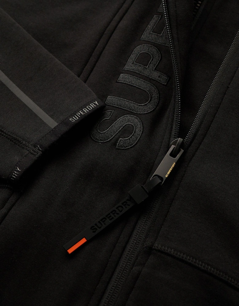 Code Tech Logo Zip Hoodie - Black