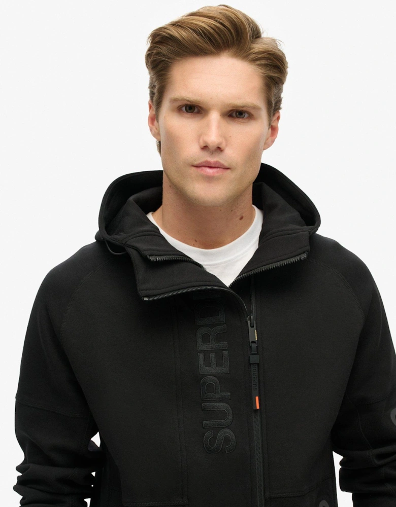 Code Tech Logo Zip Hoodie - Black