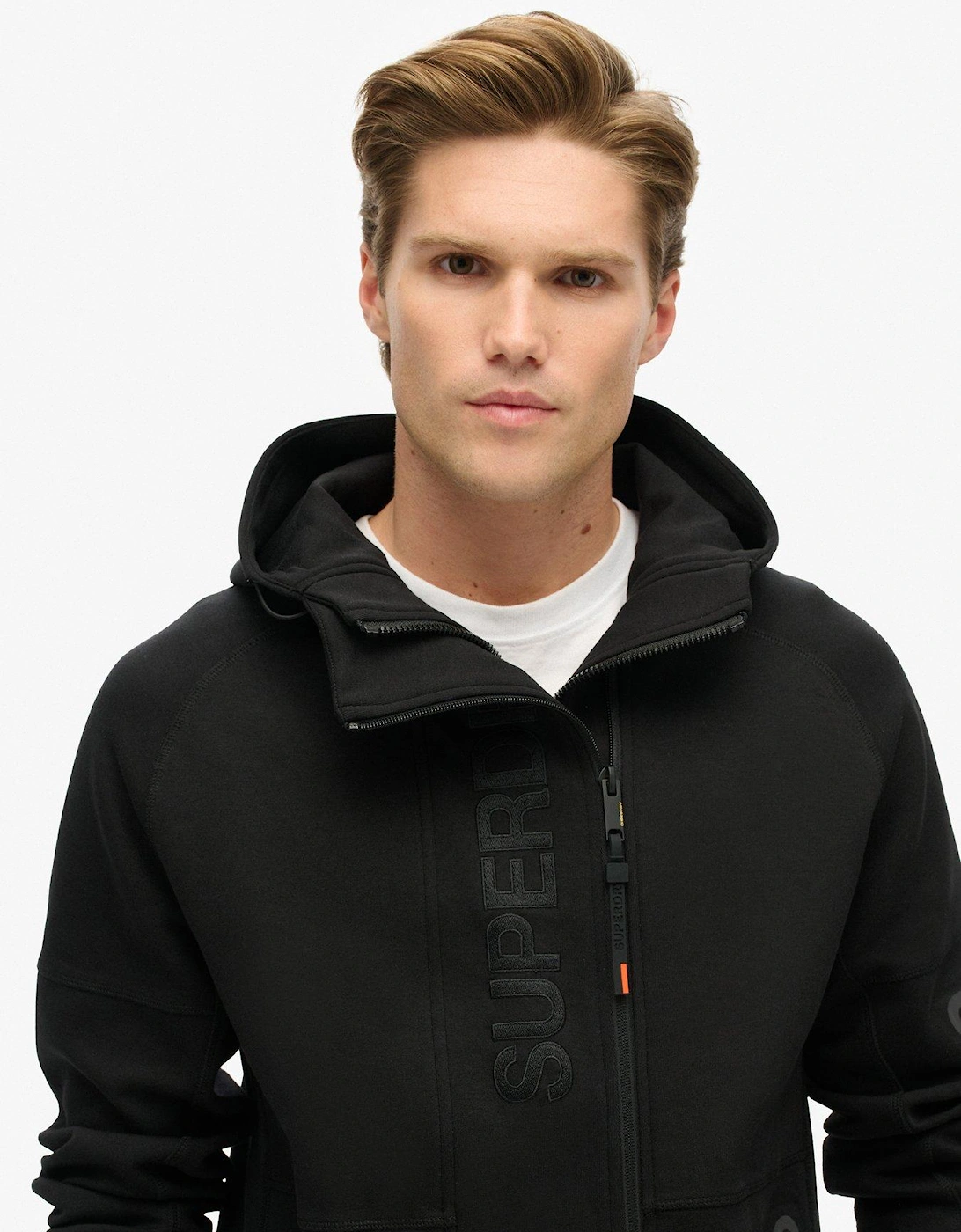 Code Tech Logo Zip Hoodie - Black