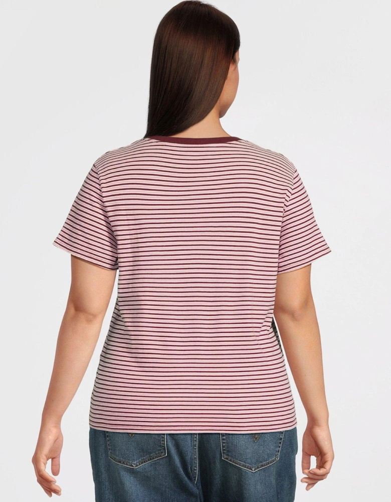 The Perfect Tee (plus) - Anita Stripe Zinfandel