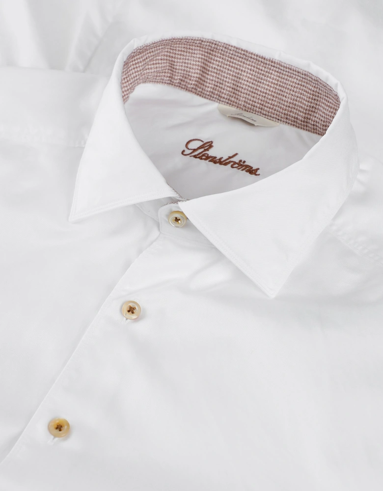 Slimline Houndstooth Trim Shirt