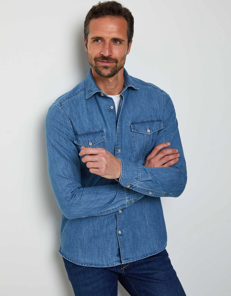 Slimline Denim Pocket Shirt