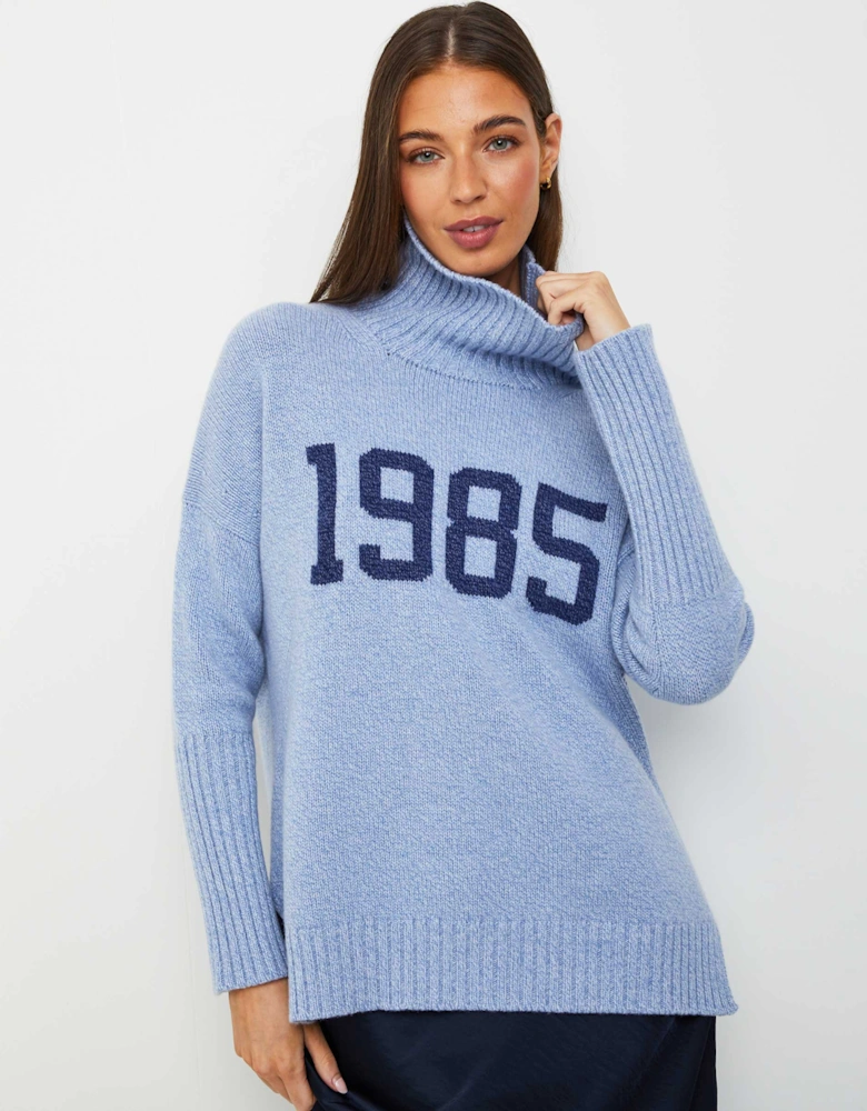 1985 Merino Cashmere Roll Neck Jumper