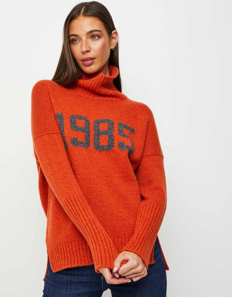 1985 Merino Cashmere Roll Neck Jumper