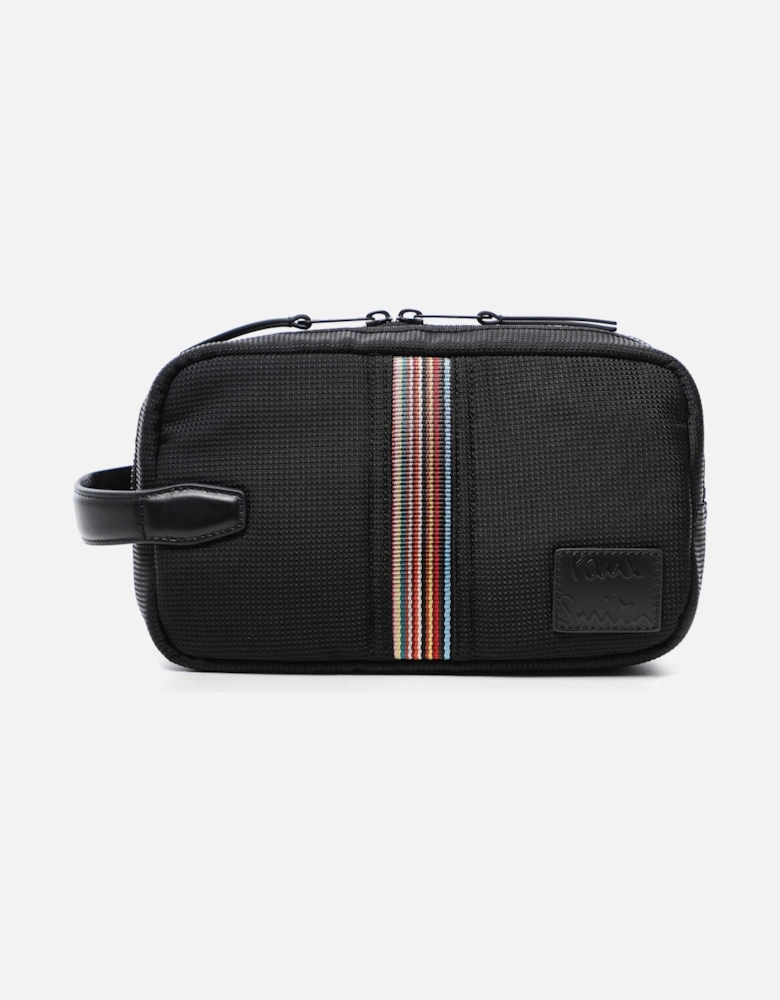 Stripe Trim Wash Bag