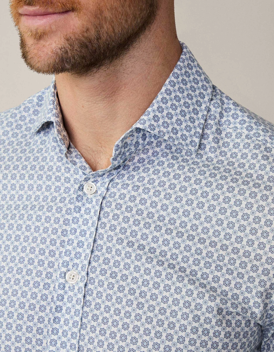 Tailored Fit Tile Print Shirt