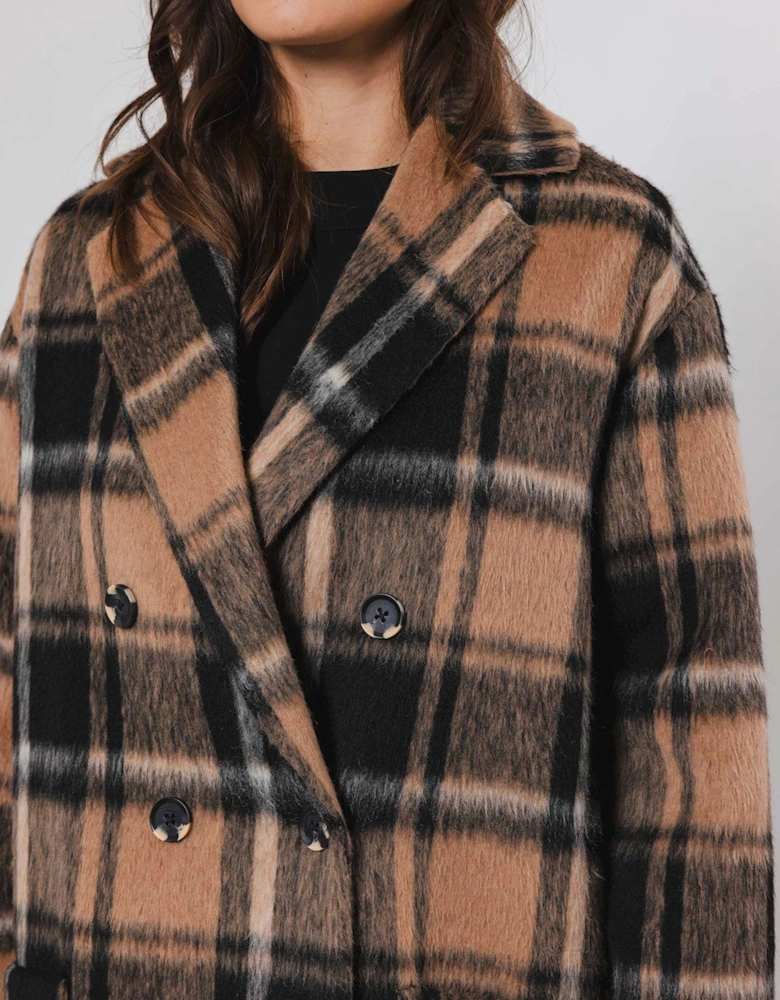 Khloe Long Check Coat