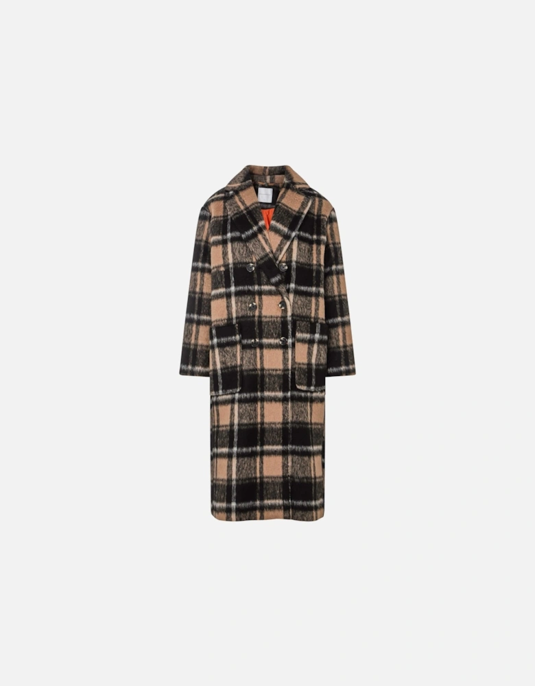 Khloe Long Check Coat