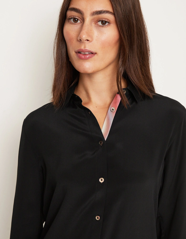 Silk Spray Swirl Placket Shirt