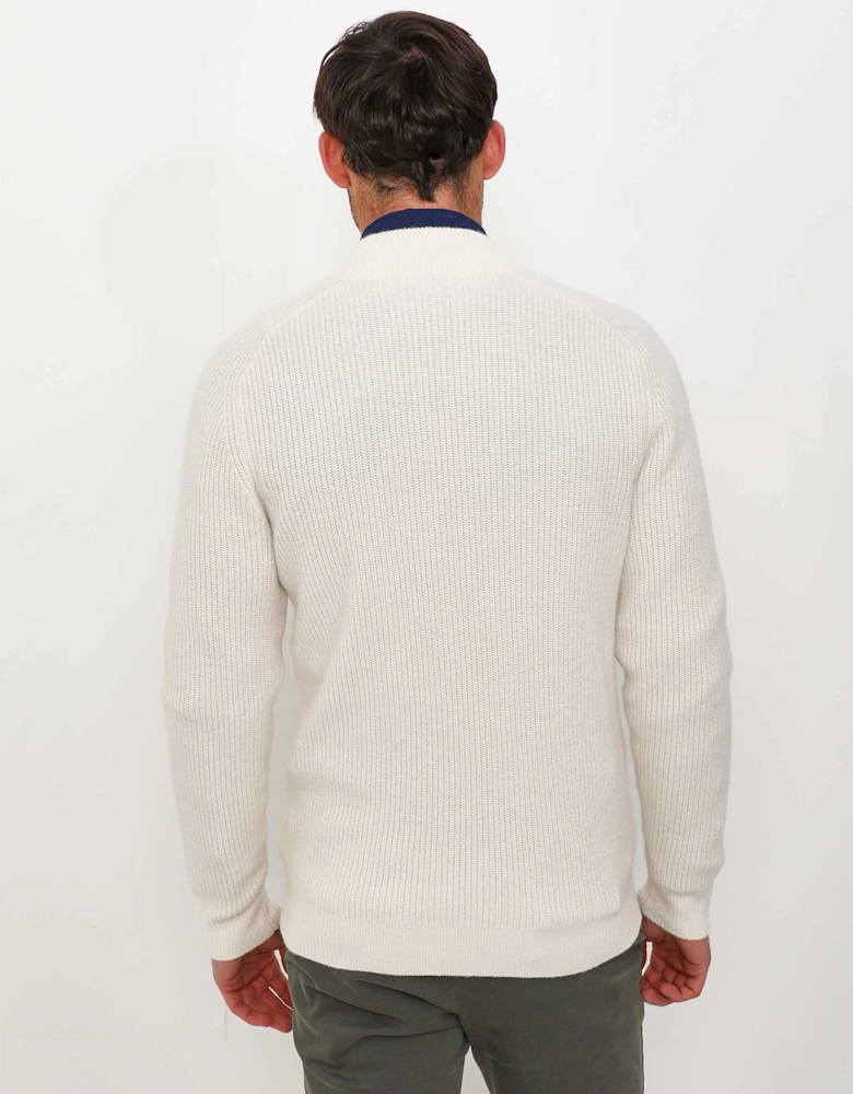 Lambswool Zip Cardigan