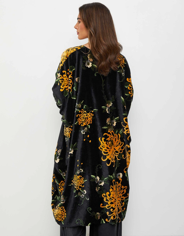 Chrysanthemum Black Velvet Grande Kimono