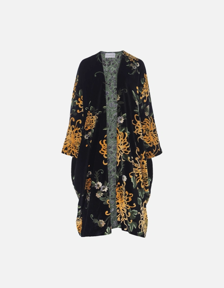 Chrysanthemum Black Velvet Grande Kimono