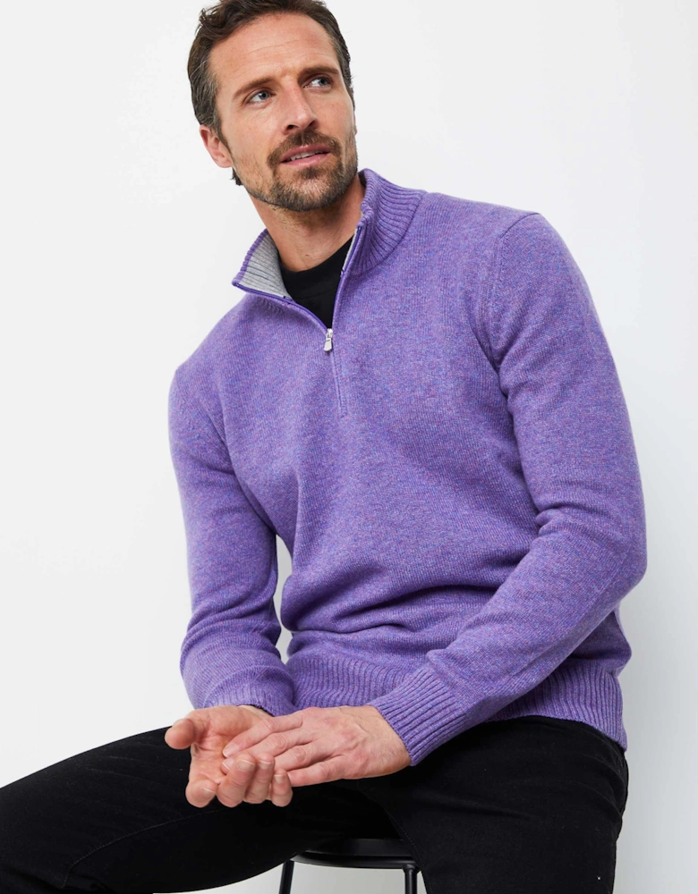 Wool Cashmere Half-Zip Jumper