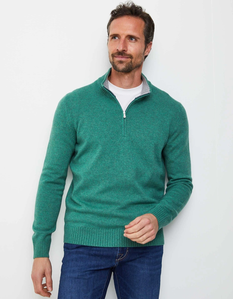 Wool Cashmere Half-Zip Jumper