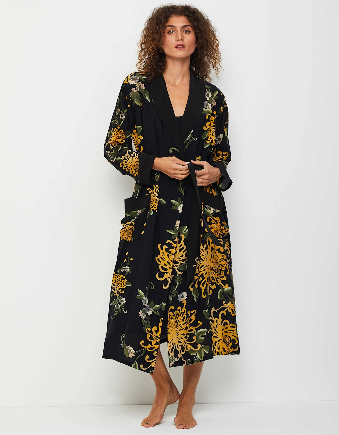 Chrysanthemum Crepe Gown