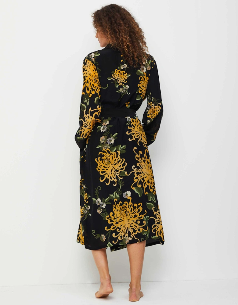 Chrysanthemum Crepe Gown