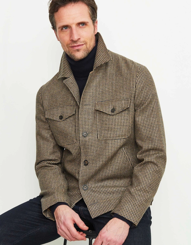 Virgin Wool Houndstooth Jacket