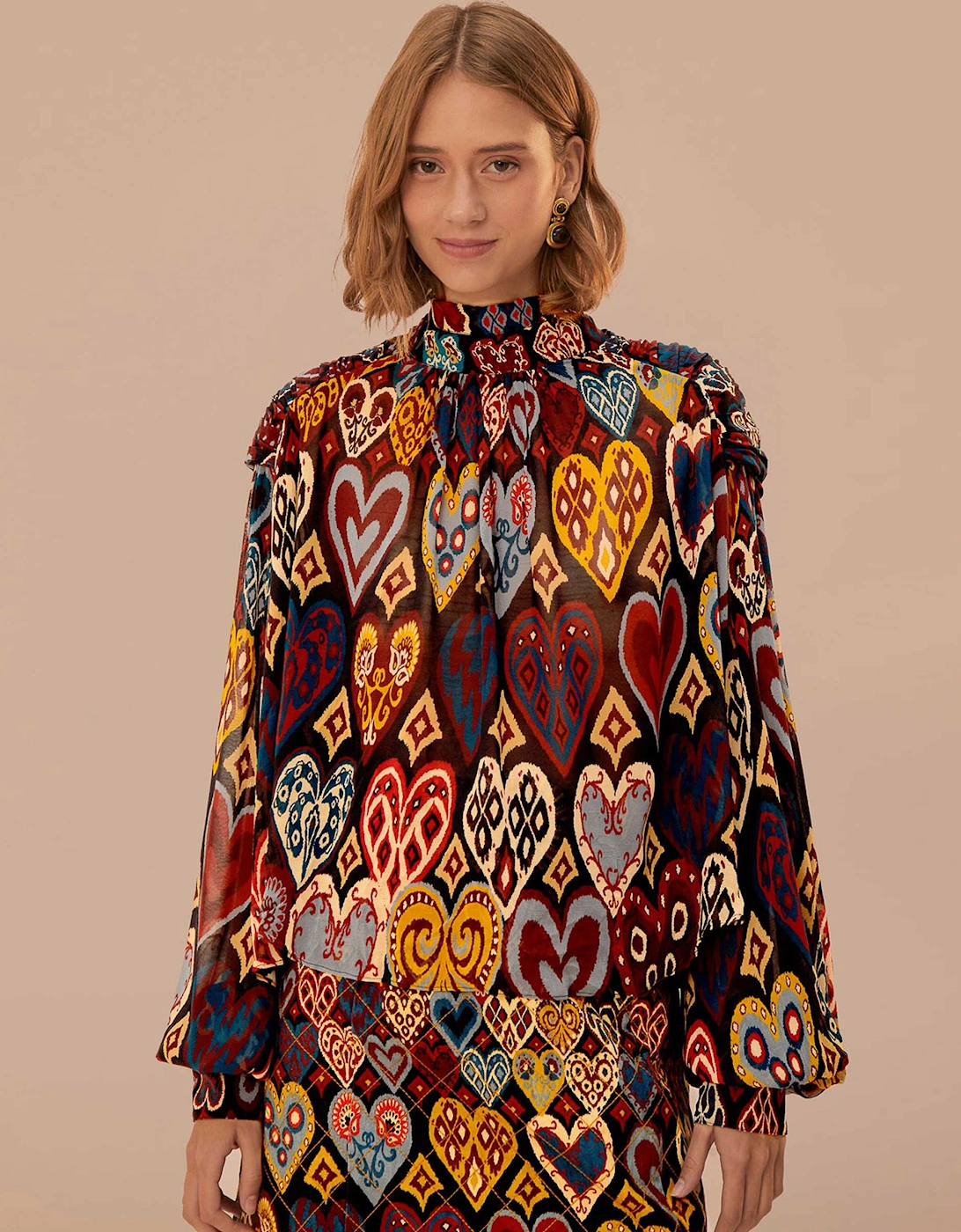 Hearts Ikat Blouse