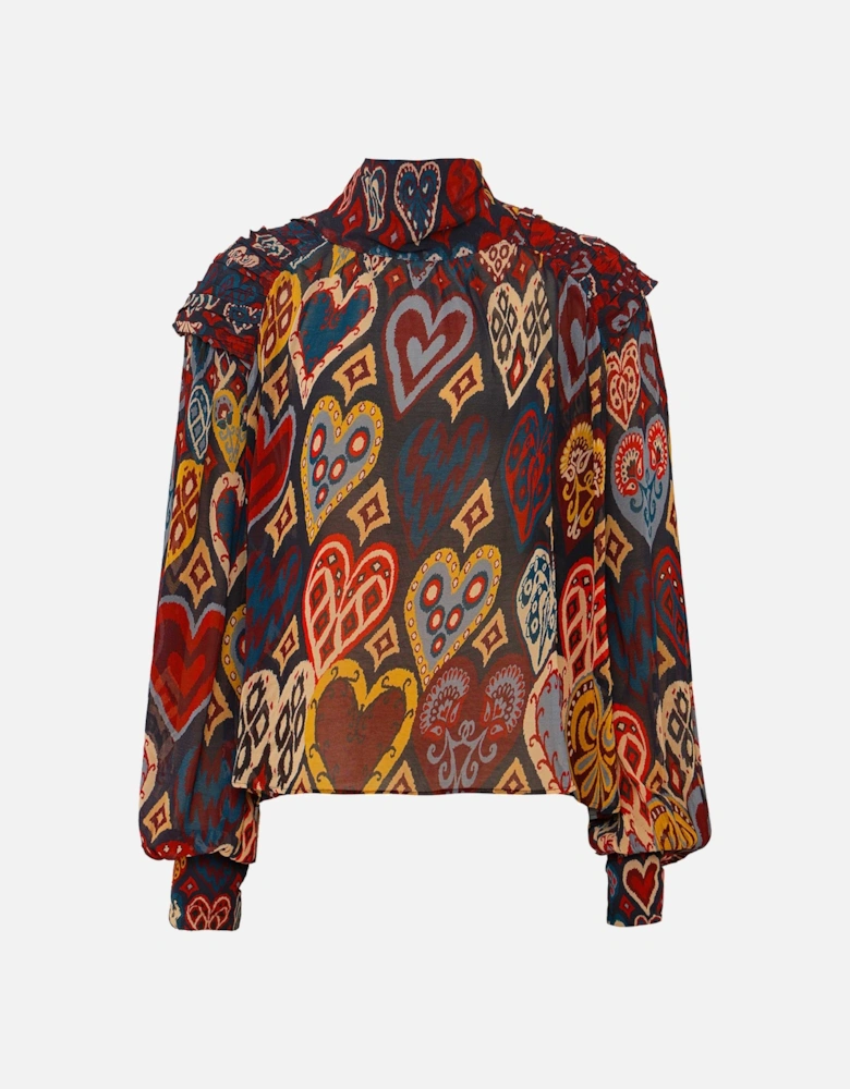 Hearts Ikat Blouse