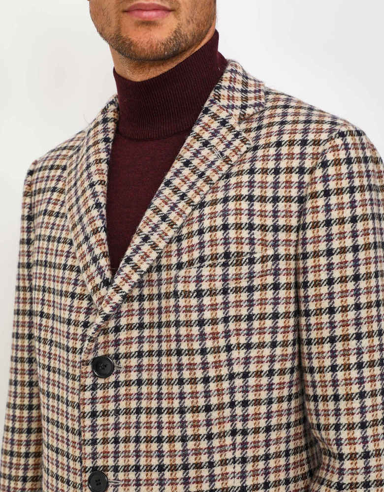 Wool Check Coat