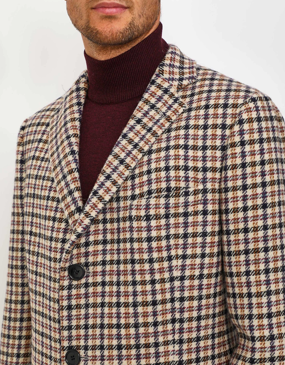 Wool Check Coat