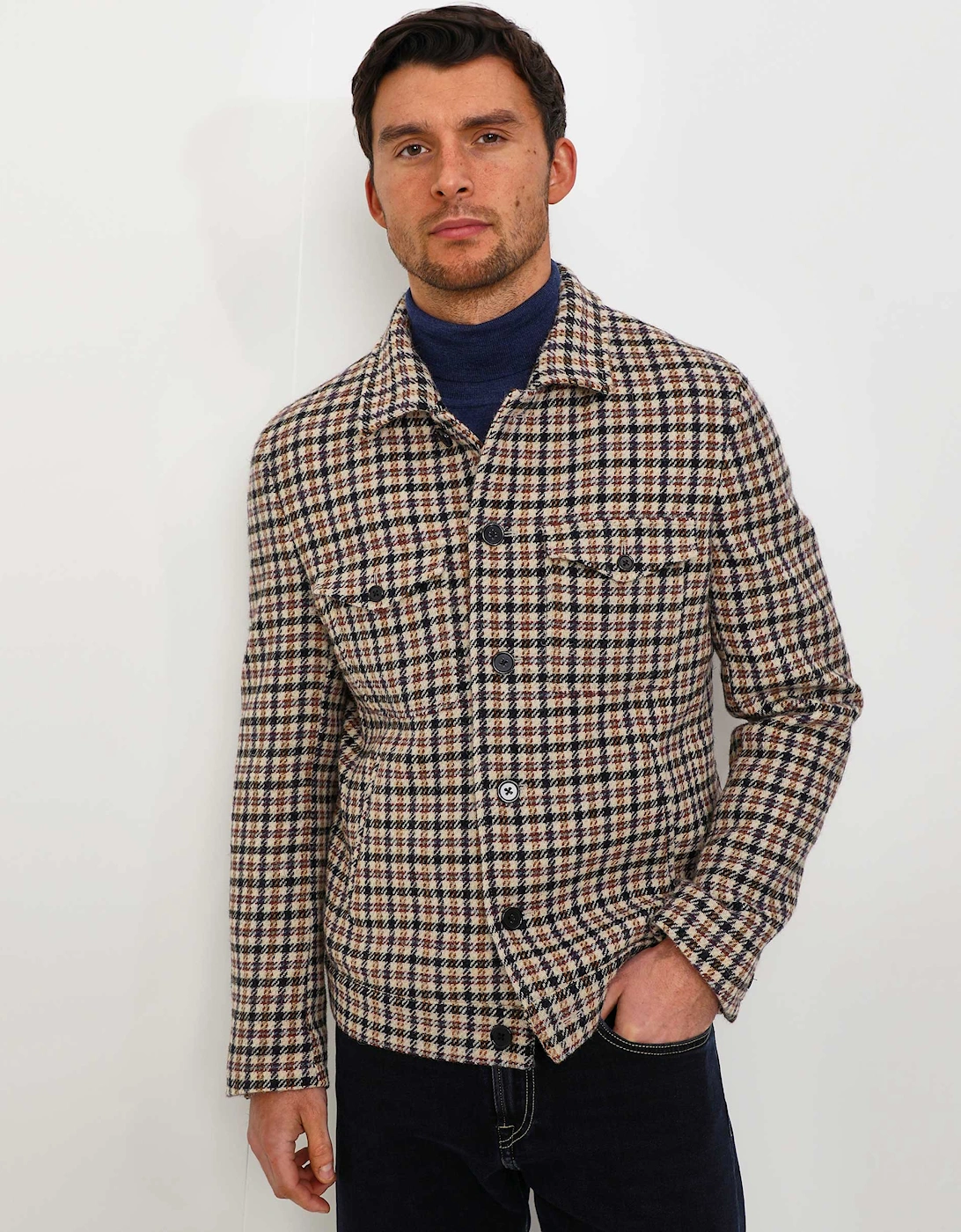 Wool Check Jacket