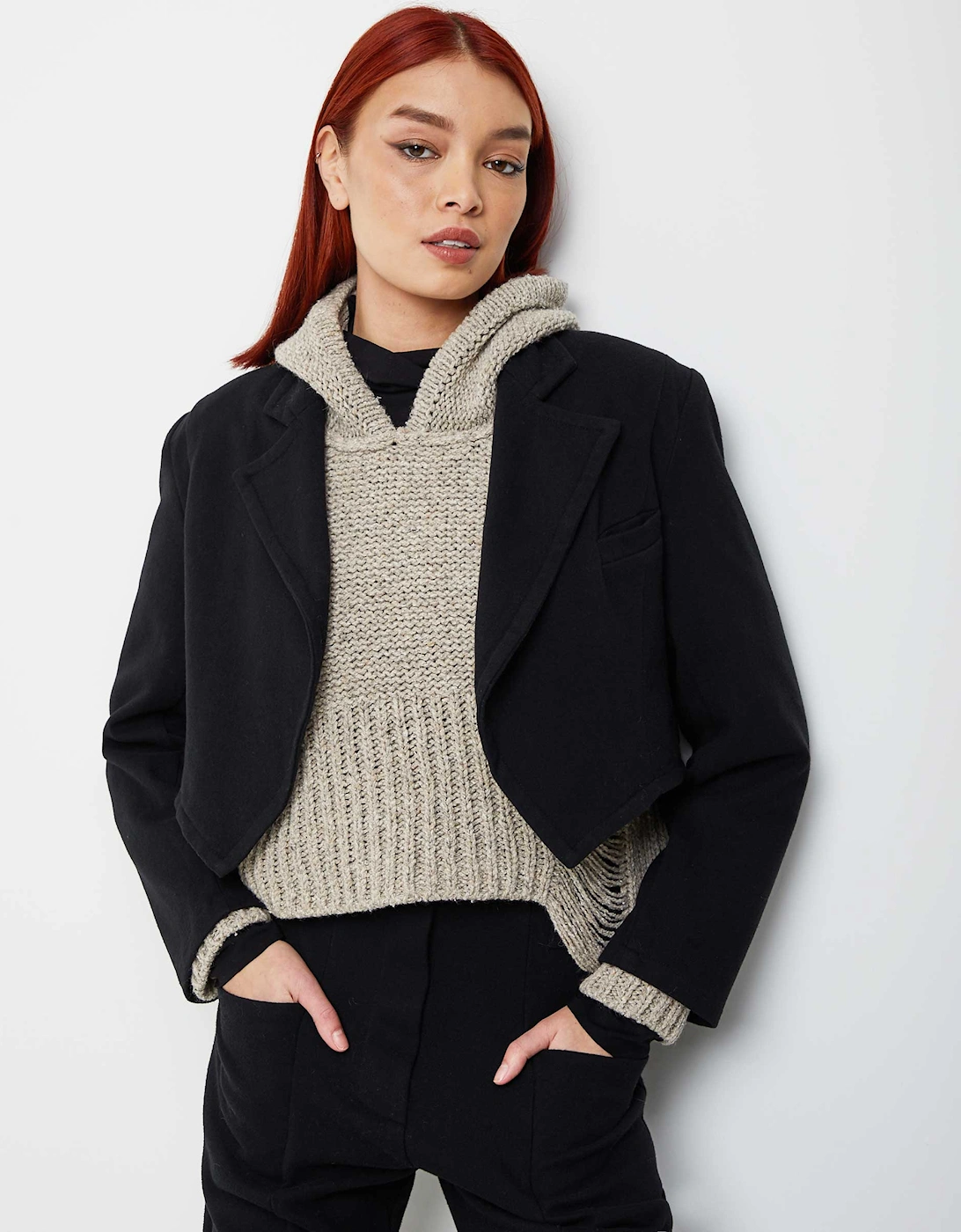 Cropped Fleece Jacket