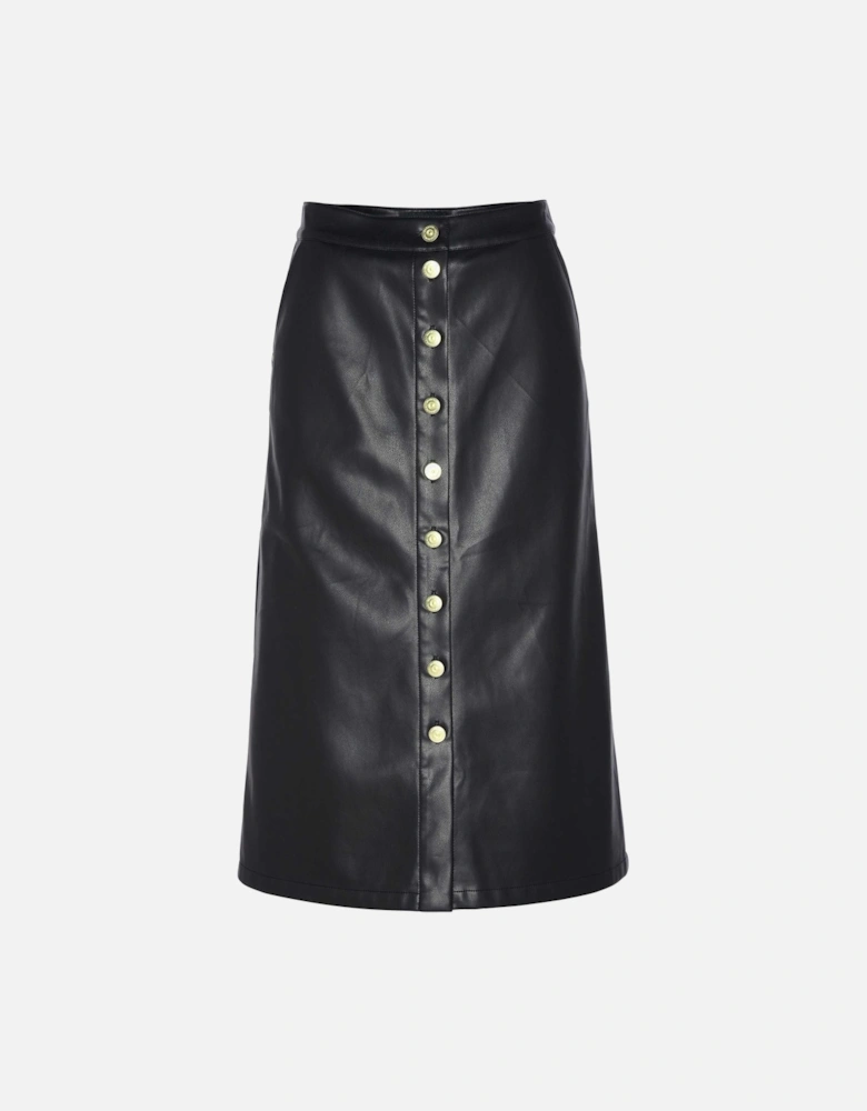 Aria Faux Leather Midi Skirt