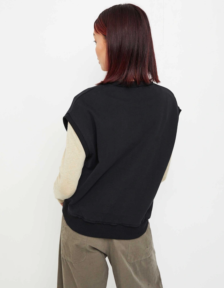 Sleeveless Sweatshirt Vest