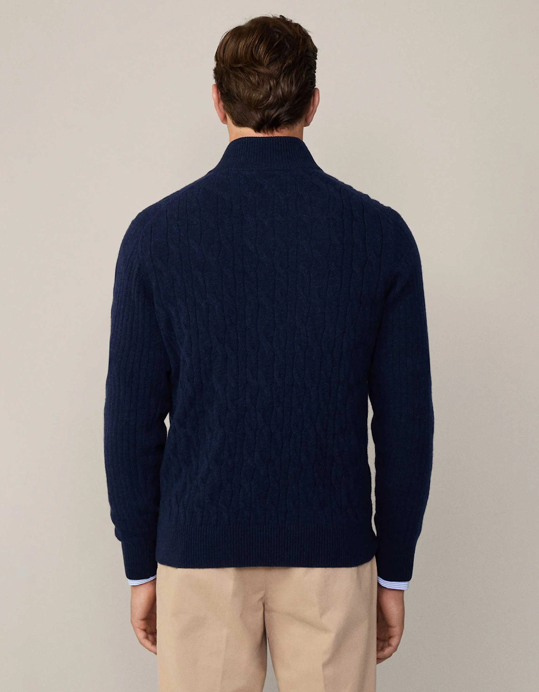 Lambswool Cable Half-Zip Jumper