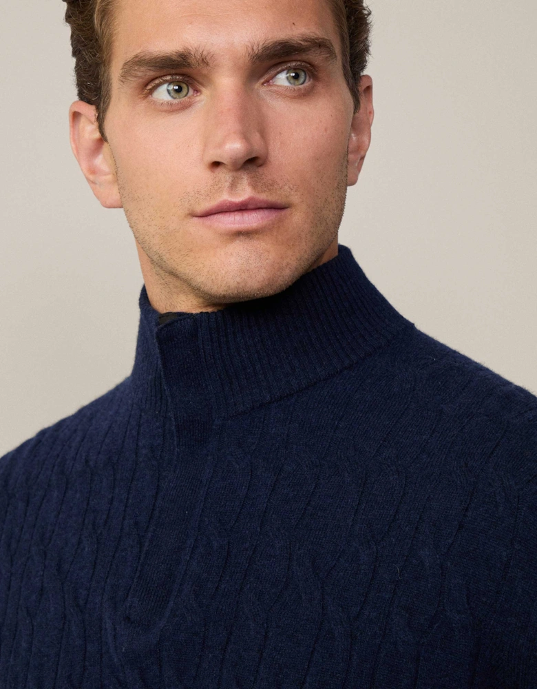 Lambswool Cable Half-Zip Jumper