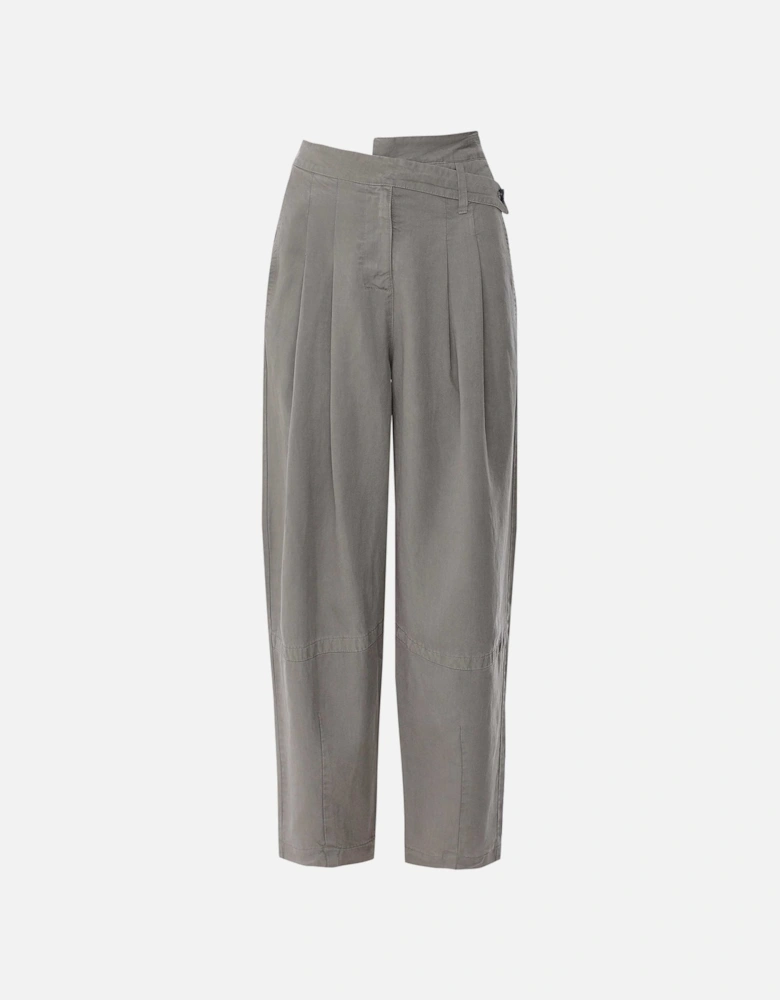 Barrel-Leg Belt Trousers