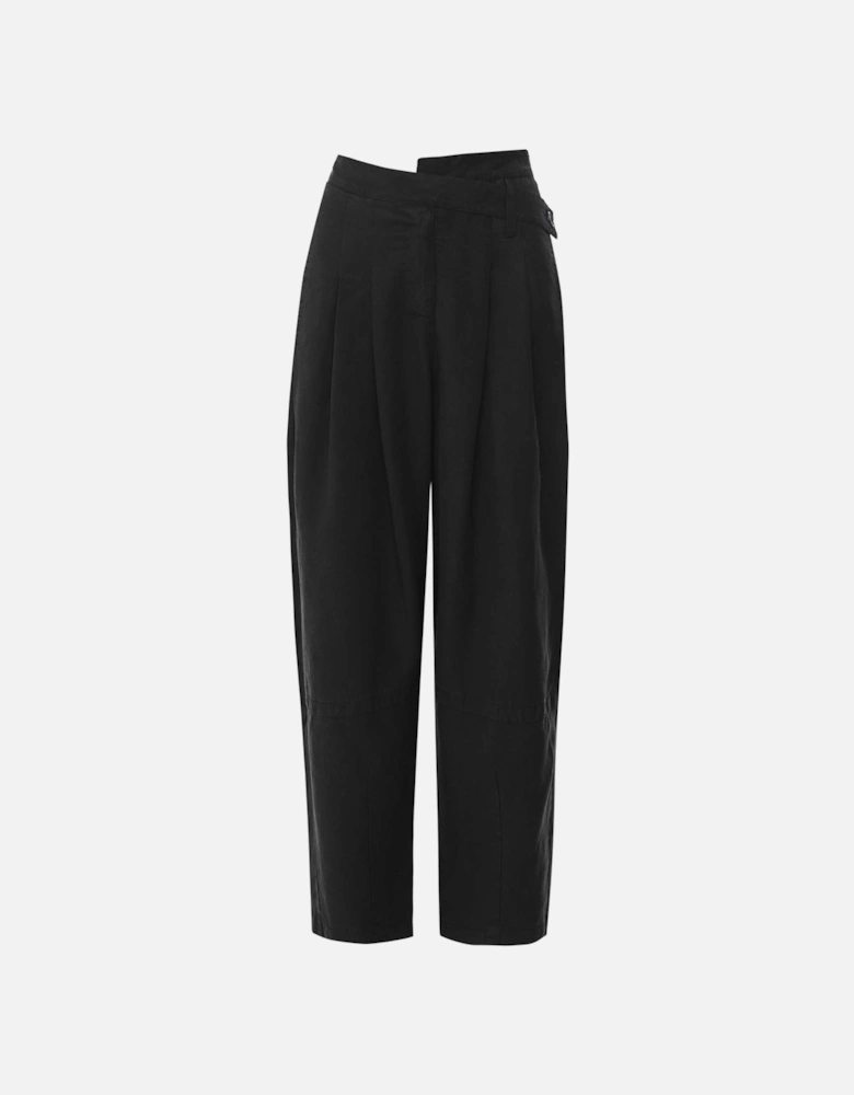 Barrel-Leg Belt Trousers