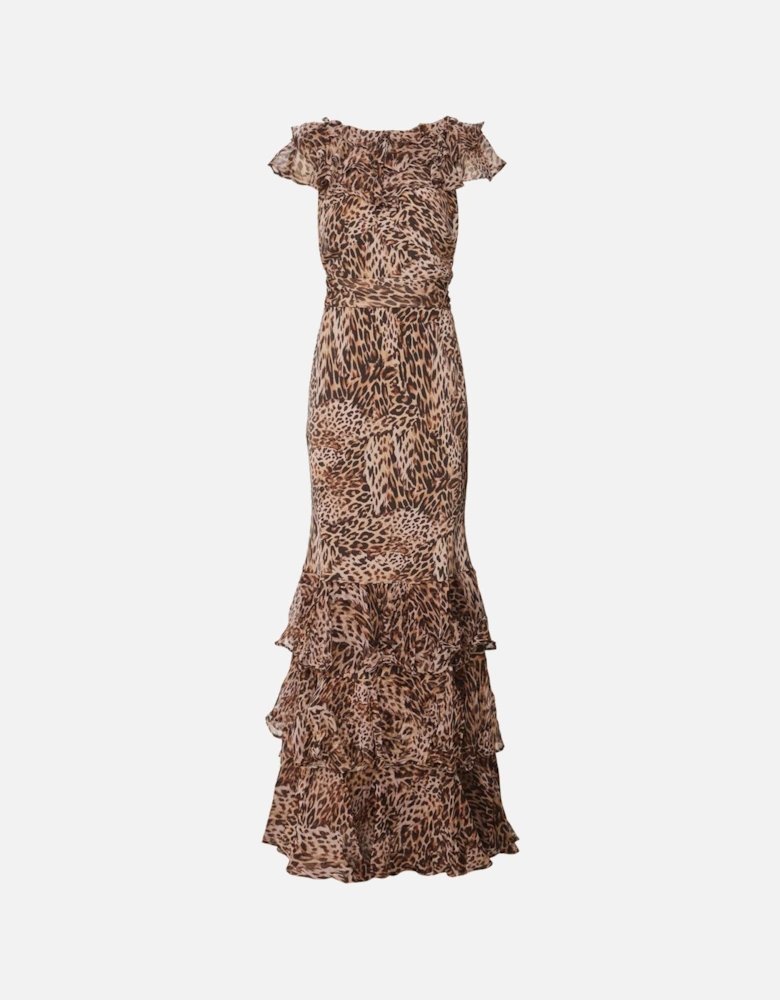 Silk Leopard Print Rio Maxi Dress