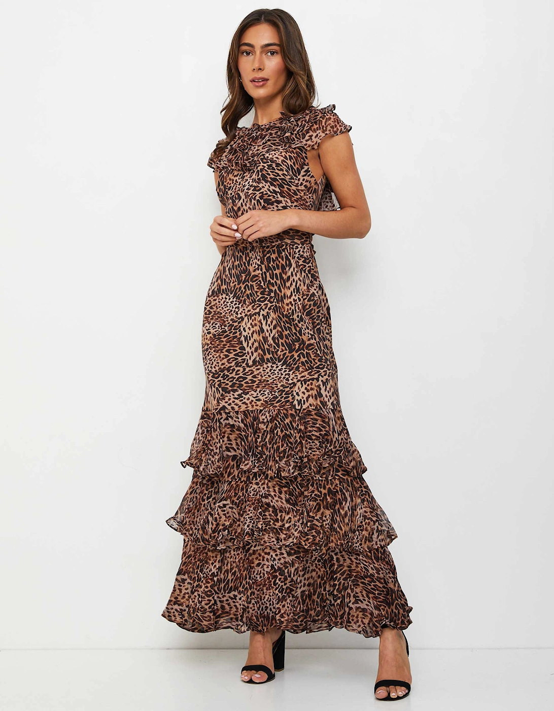 Silk Leopard Print Rio Maxi Dress