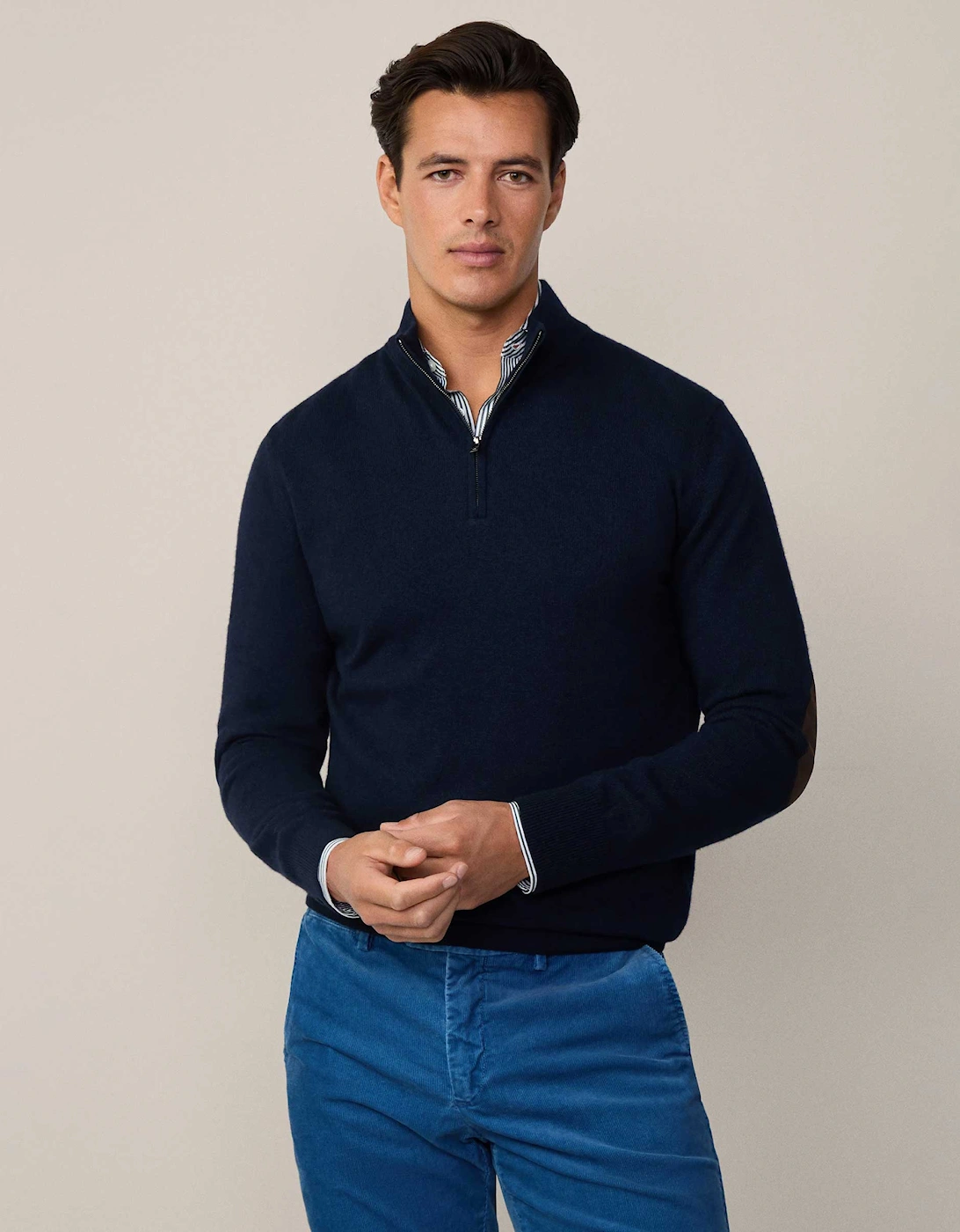 Merino Cashmere Half-Zip Jumper