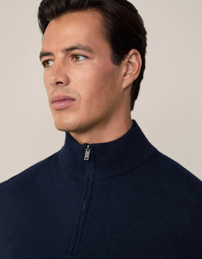 Merino Cashmere Half-Zip Jumper