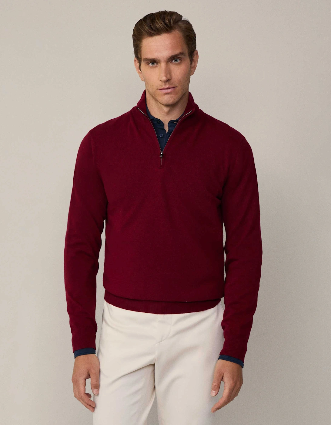 Merino Cashmere Half-Zip Jumper