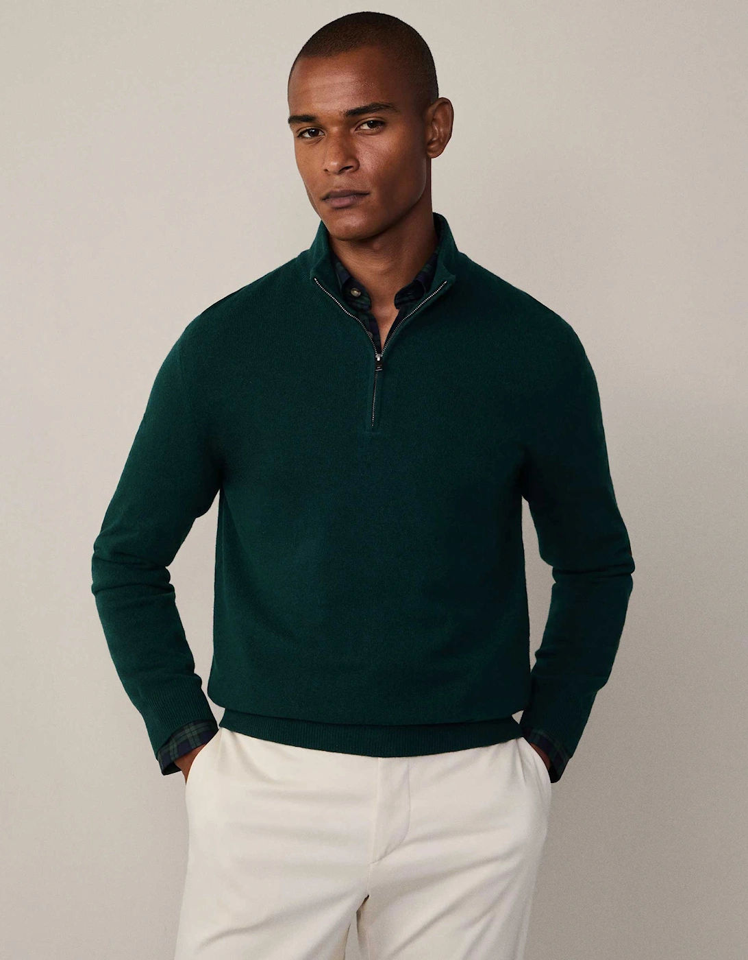 Merino Cashmere Half-Zip Jumper