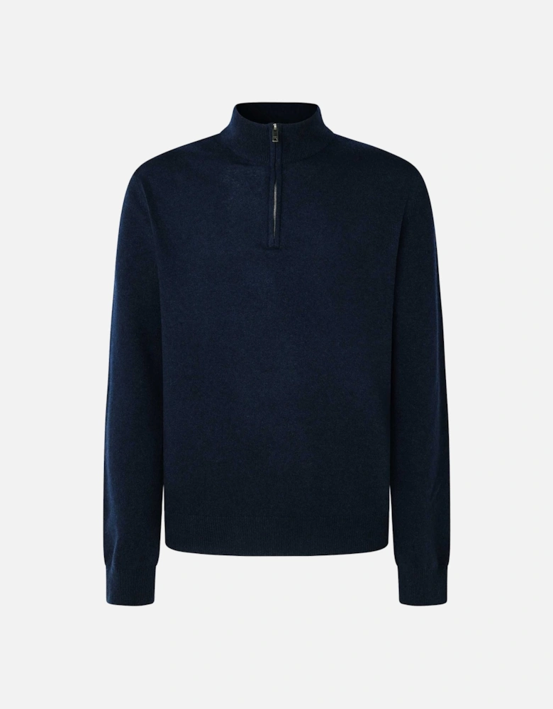 Merino Cashmere Half-Zip Jumper