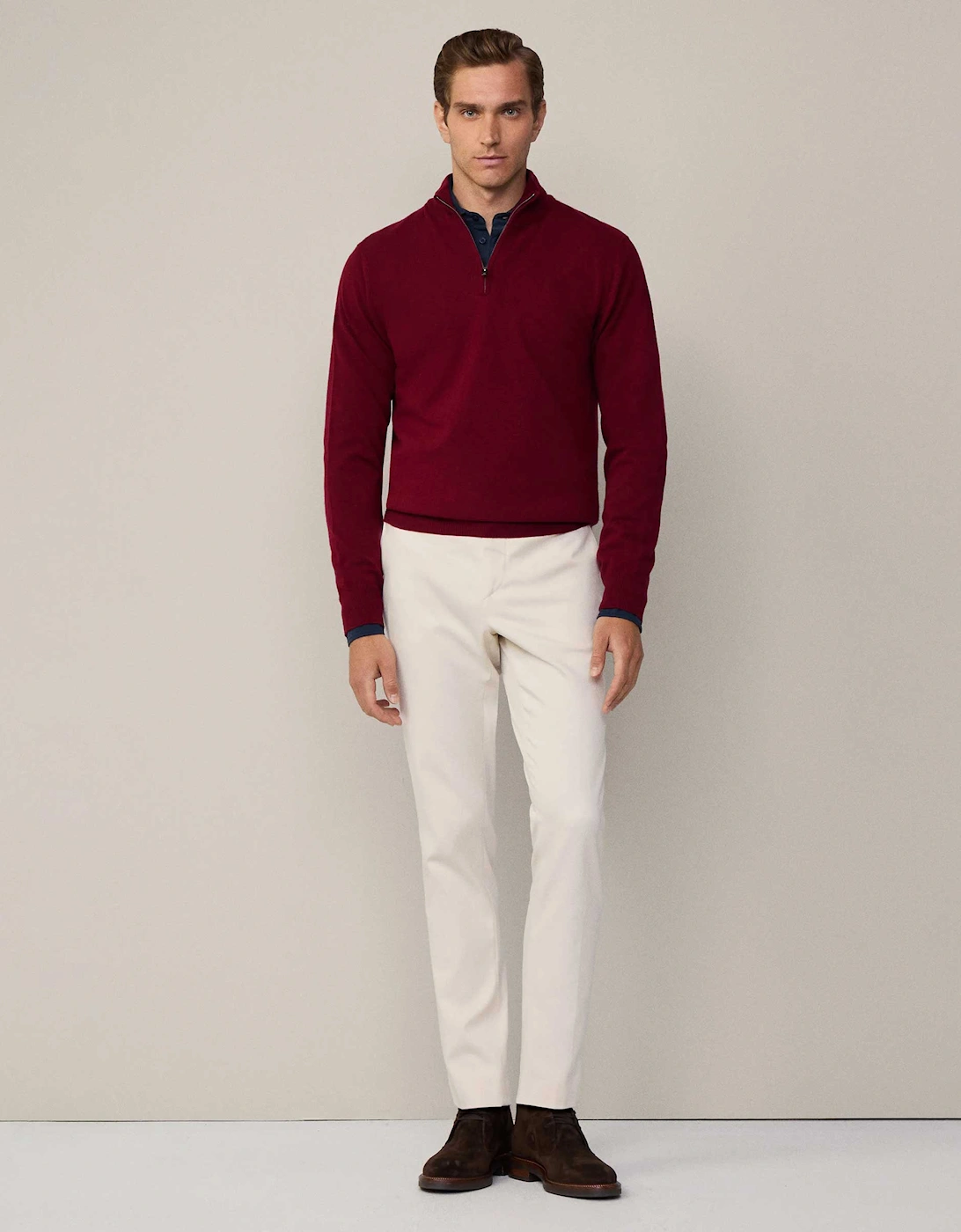 Merino Cashmere Half-Zip Jumper