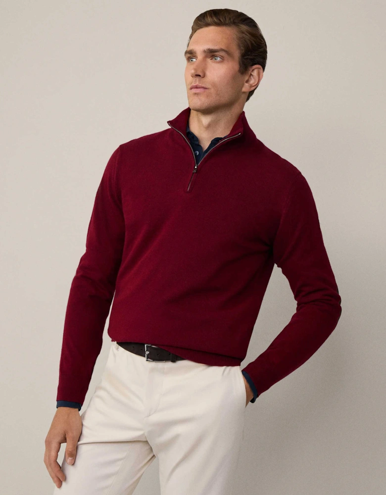 Merino Cashmere Half-Zip Jumper