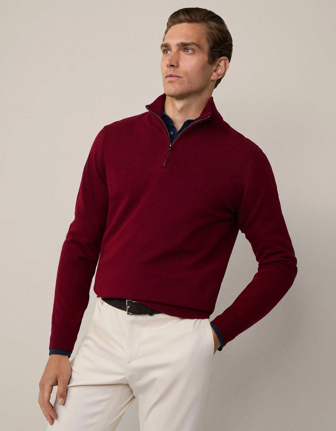 Merino Cashmere Half-Zip Jumper